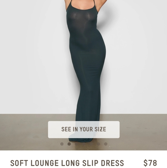 Skims Soft Lounge Long Slip Dress 